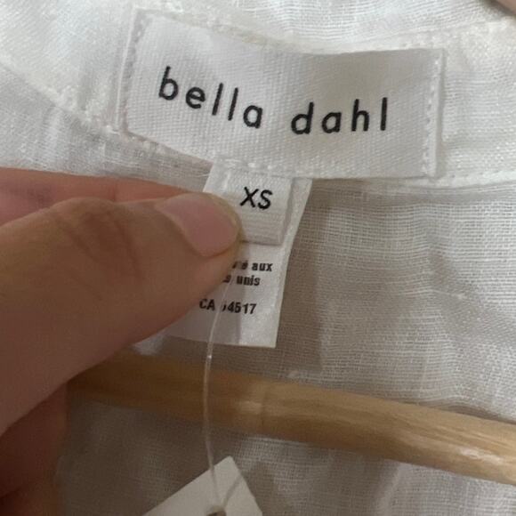 Bella Dahl Los Angeles NWT White Linen Top Button Down XS - Picture 3 of 6
